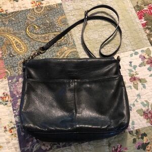 Black leather purse